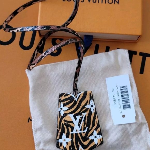 Louis Vuitton Key Charm Holder String 19.5 Jungle Giant Black Caramel Clochette - Picture 16 of 16